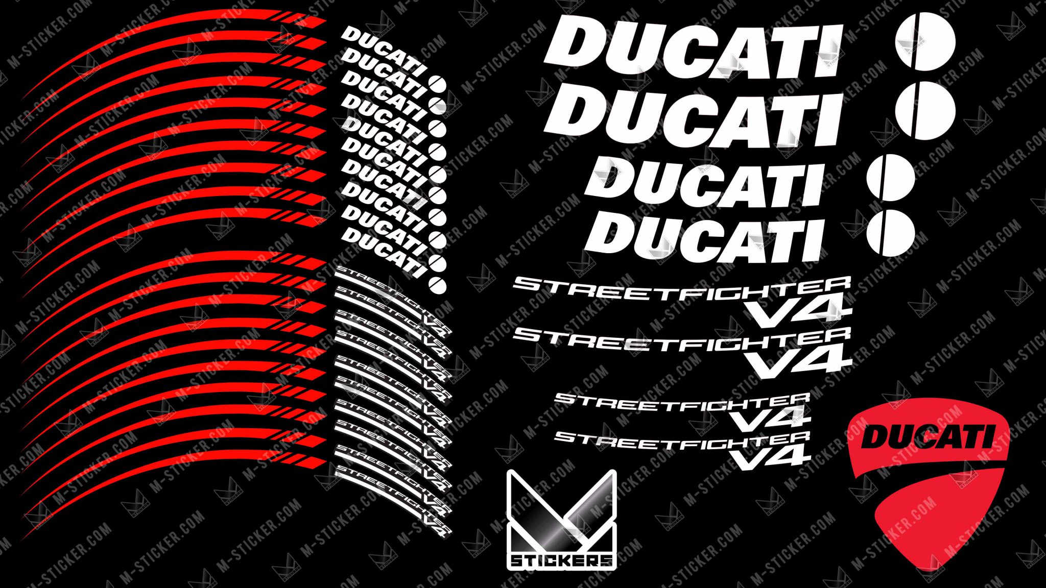 Stickers Rim Ducati Streetfighter V4 Deco Rim Kit M Stickers