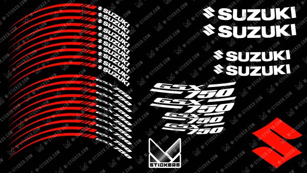 Decal kit for GSX-R 750 rims