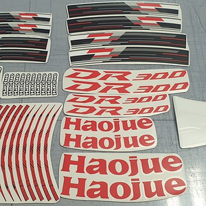 Stickers jante Haojue DR 300 – Rouge (Destockage)